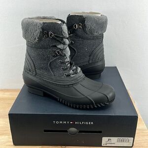 Tommy Hilfiger Rainah Duck Booties- Gray Multi- Size 9 M- NIB